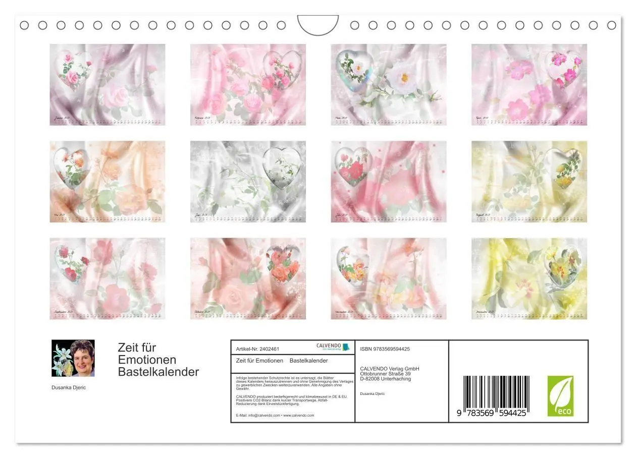 Bild: 9783569594425 | Zeit für Emotionen Bastelkalender (Wandkalender 2027 DIN A4 quer),...