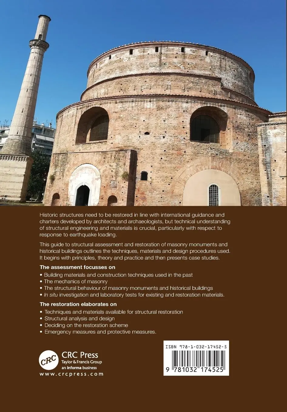 Rückseite: 9781032174525 | Structural Restoration of Masonry Monuments | Arches, Domes and Walls