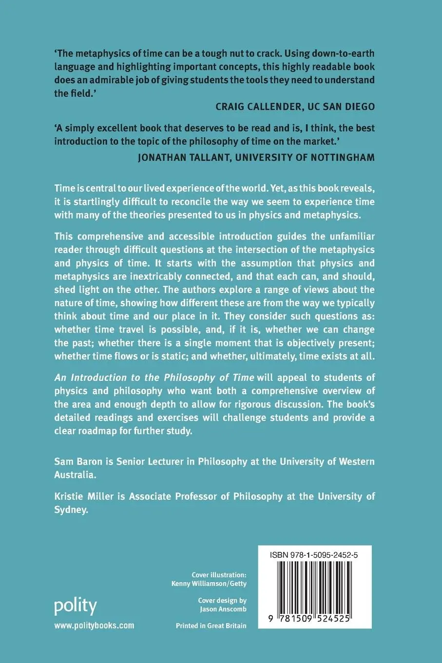 Rückseite: 9781509524525 | An Introduction to the Philosophy of Time | Sam Baron (u. a.) | Buch