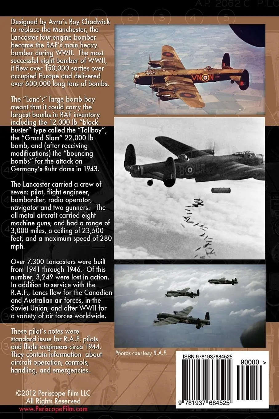 Rückseite: 9781937684525 | Royal Air Force Pilot's Notes for Lancaster I, III &amp; X | Force | Buch