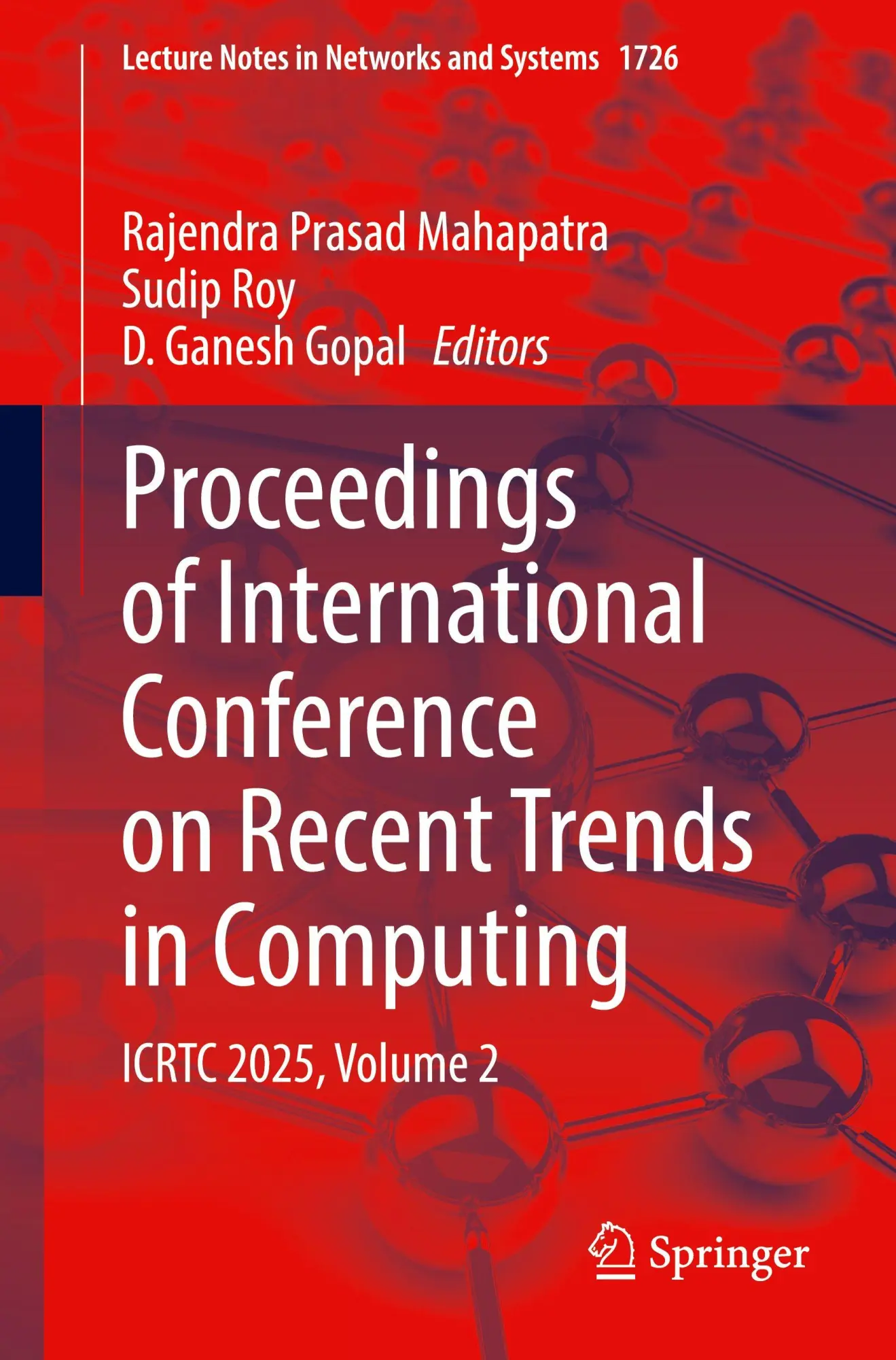 Cover: 9783032114525 | Proceedings of International Conference on Recent Trends in Computing