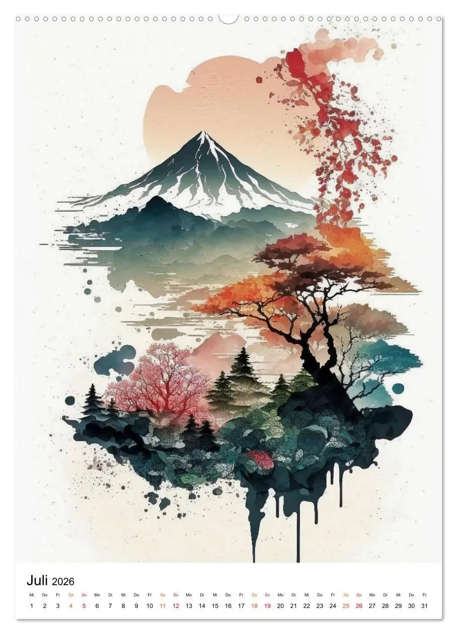 Bild: 9783516324525 | China - Aquarellmalerei (Wandkalender 2026 DIN A2 hoch), CALVENDO...