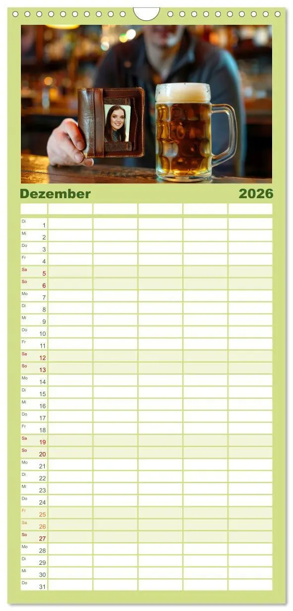 Bild: 9783516494525 | Familienplaner 2026 - Ich brauch mehr Vitamin Bier mit 5 Spalten...