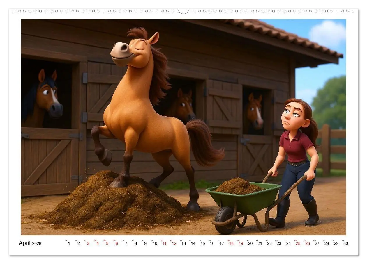 Bild: 9783516704525 | Mädchen brauchen ein Hoppi (Wandkalender 2026 DIN A2 quer),...