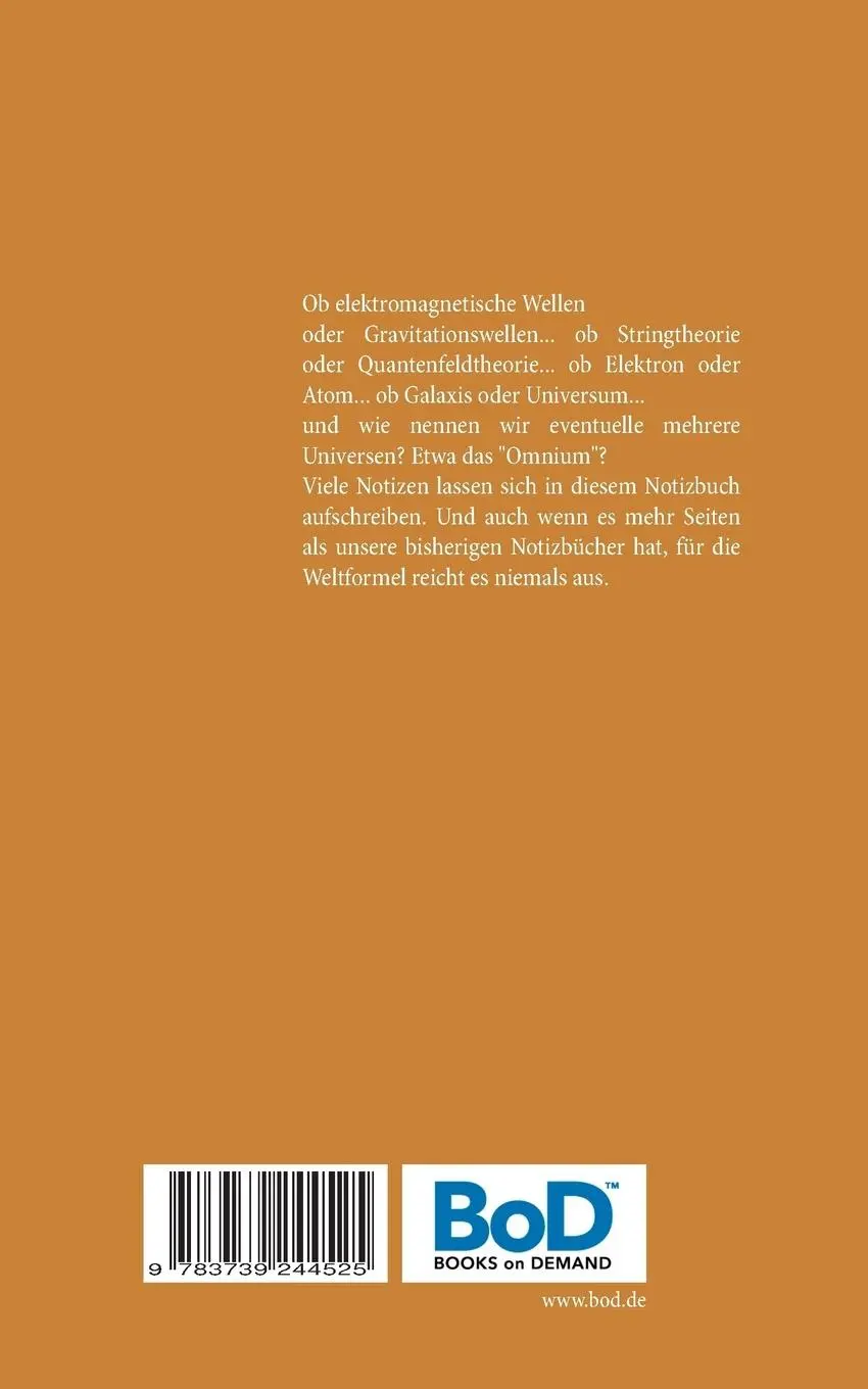 Rückseite: 9783739244525 | Notizbuch für Astrophysiker | Renate Sültz (u. a.) | Taschenbuch