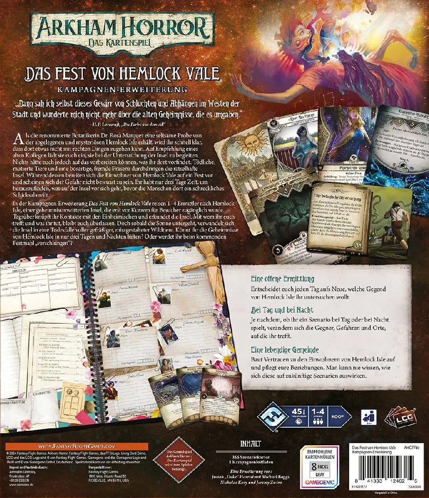 Bild: 841333124625 | Arkham Horror: Das Kartenspiel - Das Fest von Hemlock Vale...
