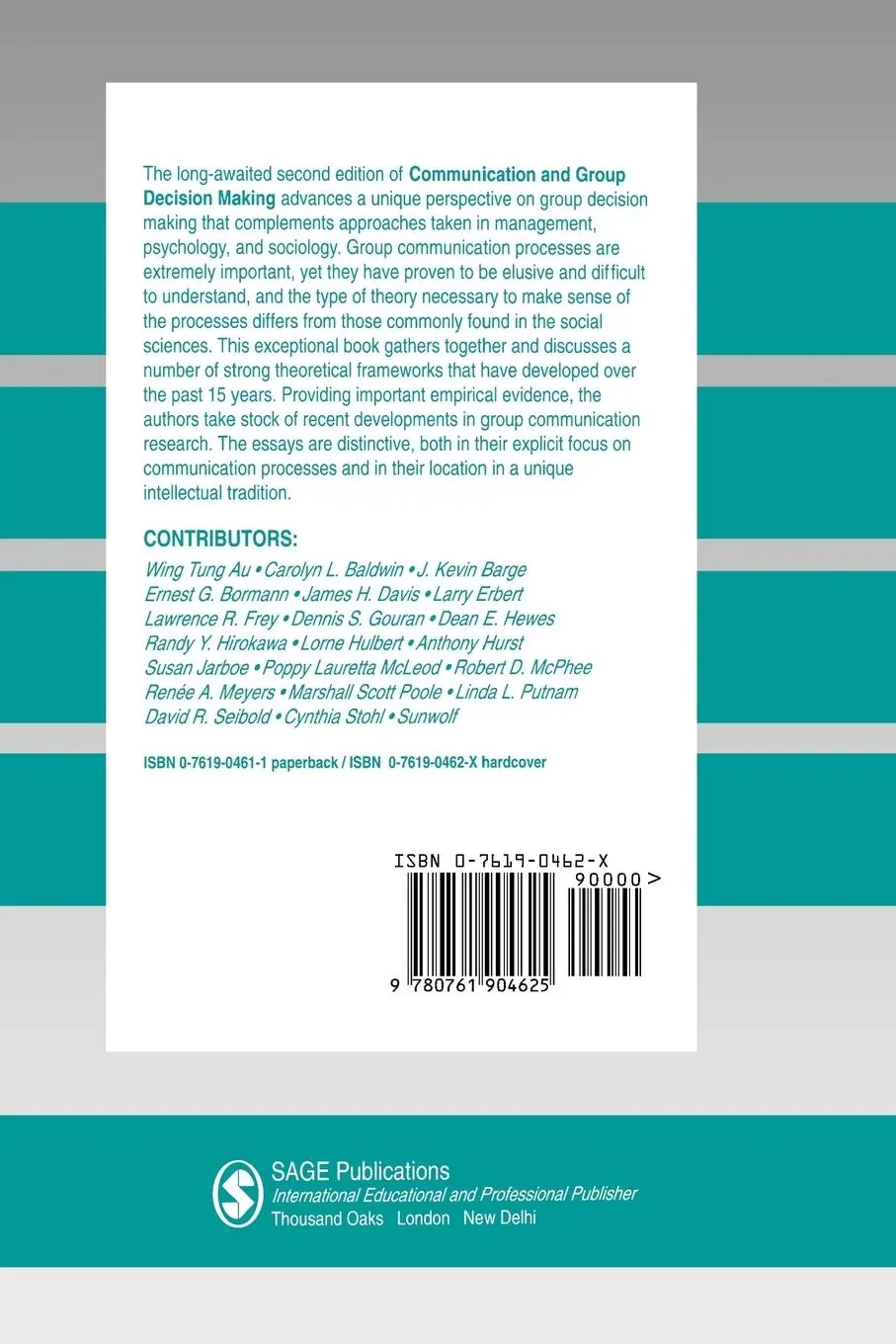 Rückseite: 9780761904625 | Communication and Group Decisionmaking | Randy Y. Hirokawa (u. a.)