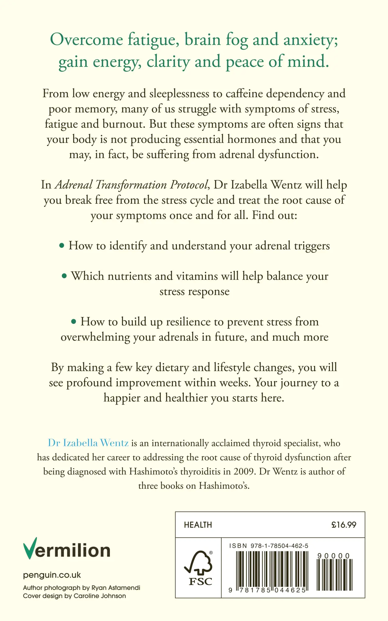 Rückseite: 9781785044625 | Adrenal Transformation Protocol | Izabella Wentz | Taschenbuch | 2023