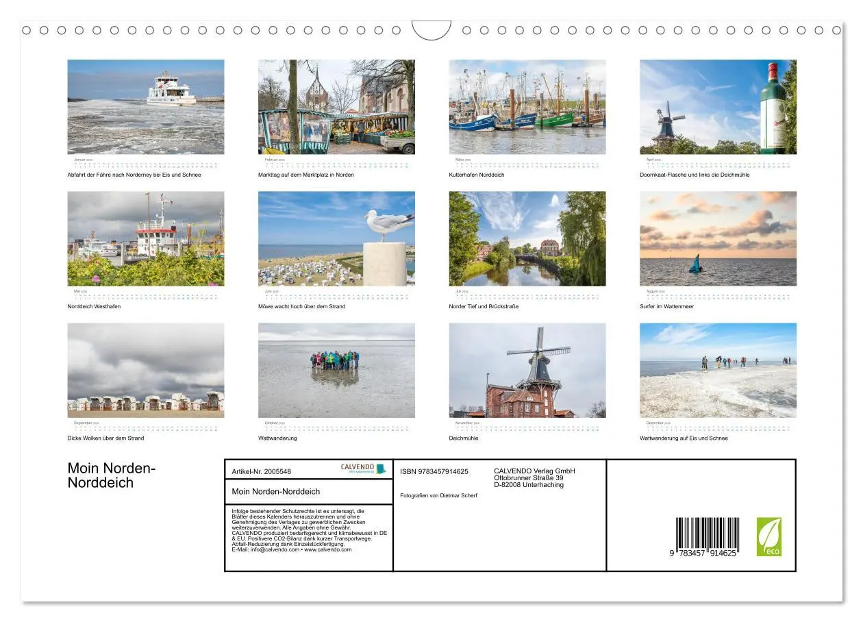 Bild: 9783457914625 | Moin Norden-Norddeich (Wandkalender 2026 DIN A3 quer), CALVENDO...