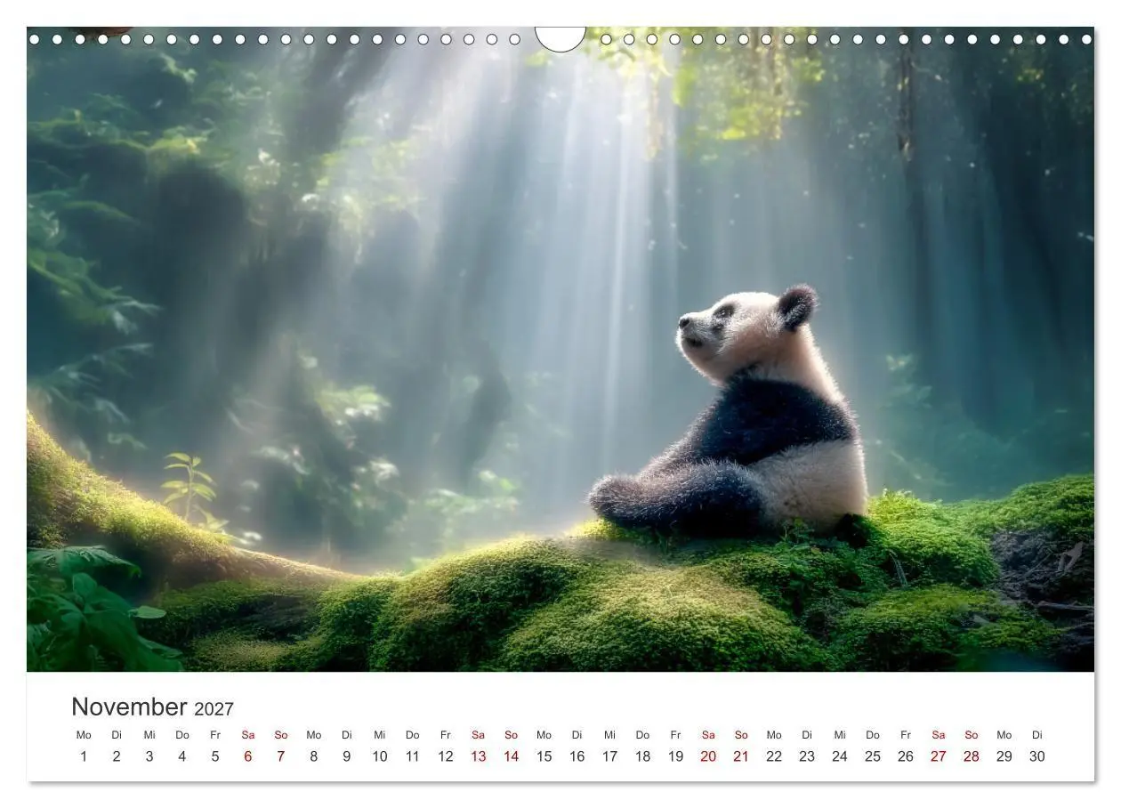 Bild: 9783516934625 | Schwarz auf Weiß - Der Panda-Kalender (Wandkalender 2027 DIN A3...