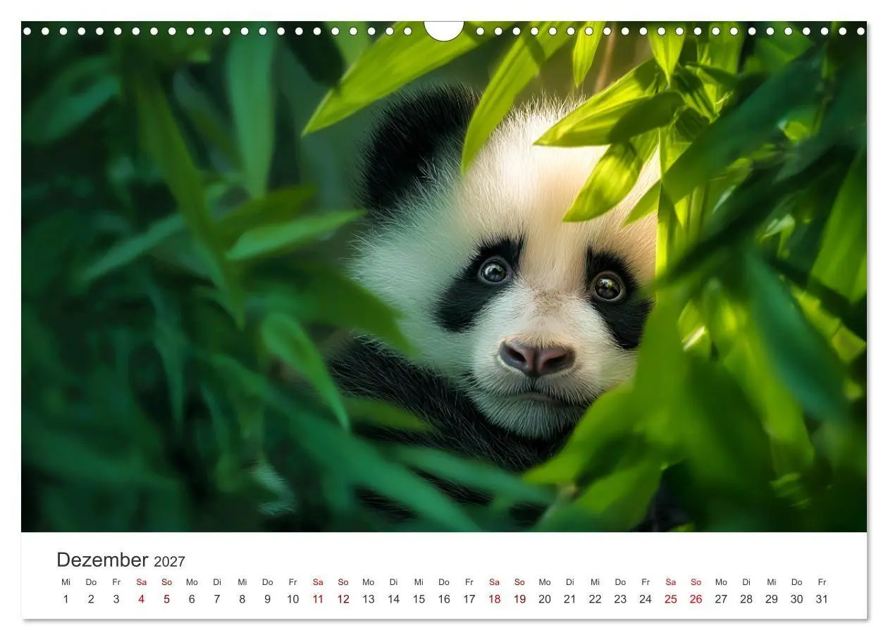 Bild: 9783516934625 | Schwarz auf Weiß - Der Panda-Kalender (Wandkalender 2027 DIN A3...