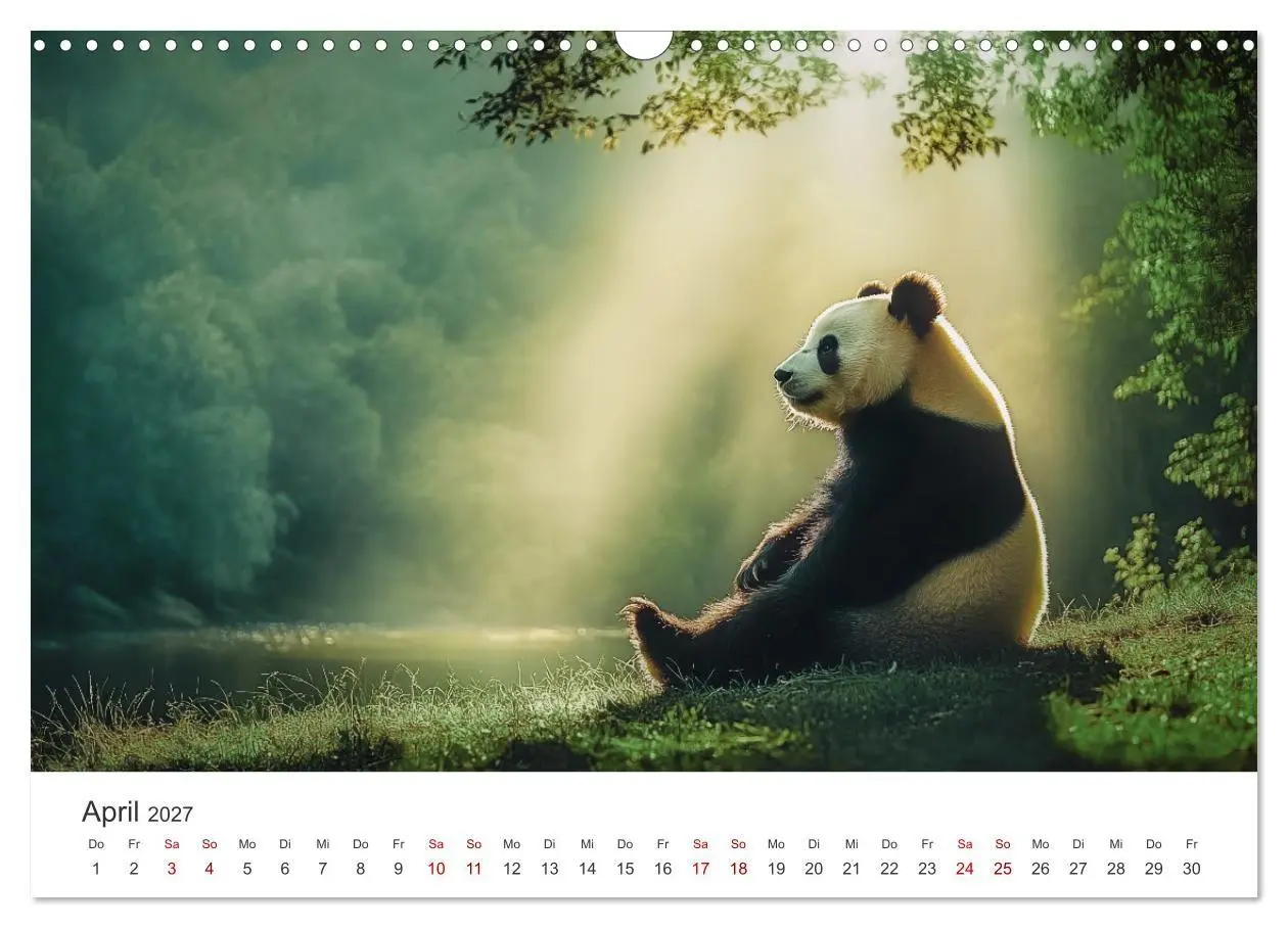 Bild: 9783516934625 | Schwarz auf Weiß - Der Panda-Kalender (Wandkalender 2027 DIN A3...