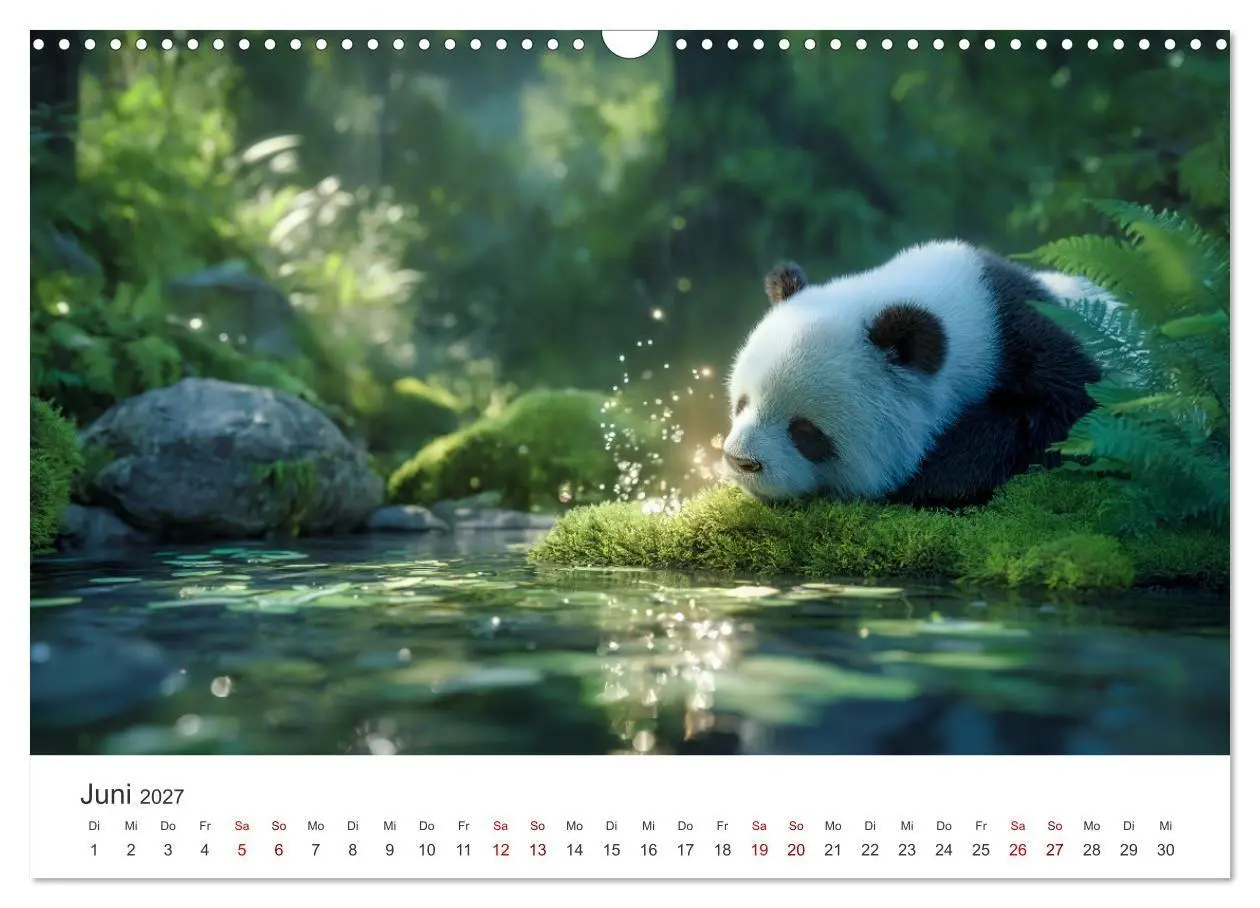 Bild: 9783516934625 | Schwarz auf Weiß - Der Panda-Kalender (Wandkalender 2027 DIN A3...