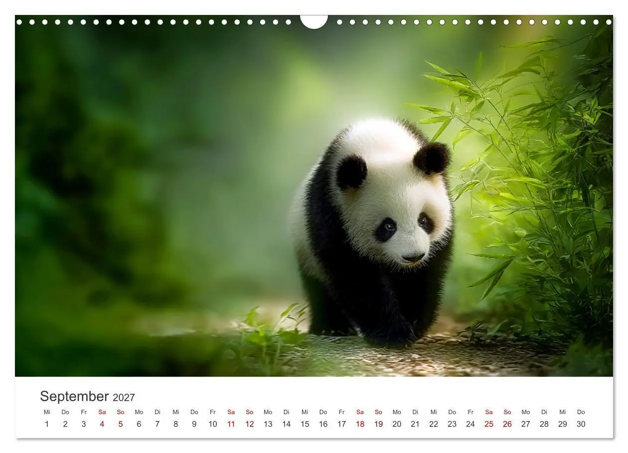 Bild: 9783516934625 | Schwarz auf Weiß - Der Panda-Kalender (Wandkalender 2027 DIN A3...