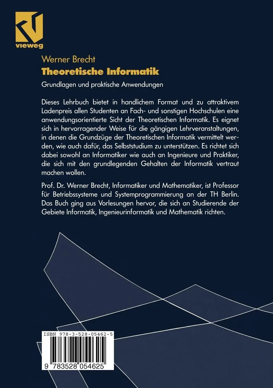 Rückseite: 9783528054625 | Theoretische Informatik | Grundlagen und praktische Anwendungen | Buch