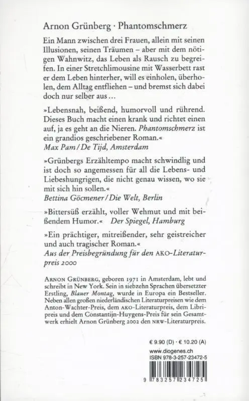Rückseite: 9783257234725 | Phantomschmerz | Arnon Grünberg | Taschenbuch | Diogenes Taschenbücher
