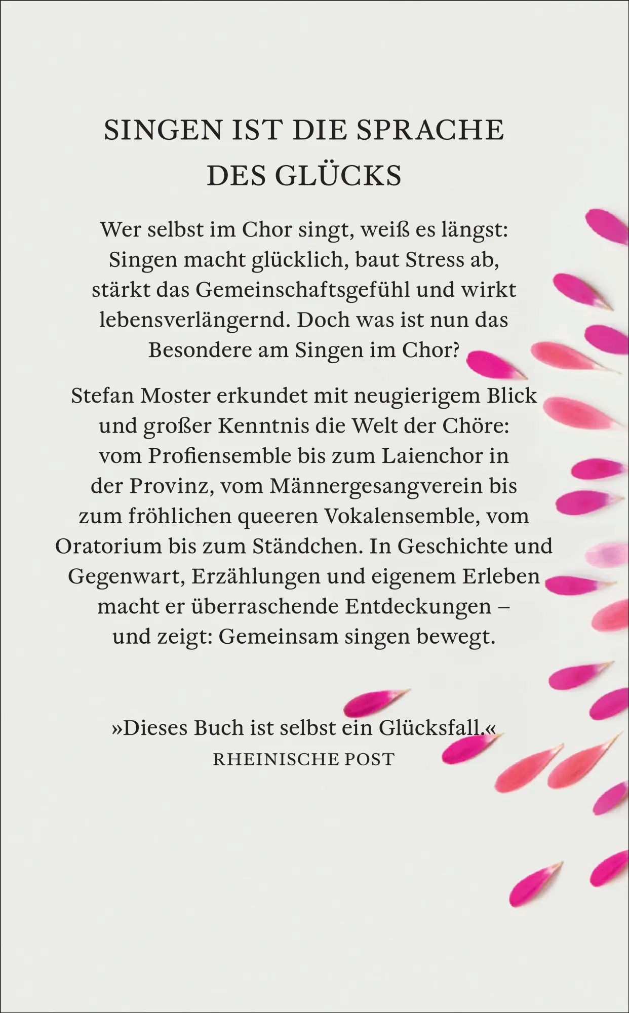 Rückseite: 9783458684725 | Vom Glück, im Chor zu singen | Stefan Moster | Taschenbuch | 219 S.