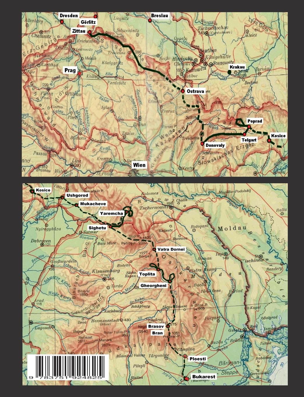 Rückseite: 9783751924825 | Meine Wanderung von Zittau nach Rumänien | Sudeten Beskiden Karpaten