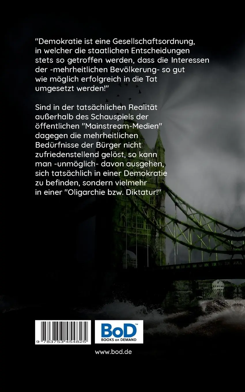 Rückseite: 9783753454825 | Demokratie? | Dennis Hans Ladener | Taschenbuch | Paperback | 120 S.