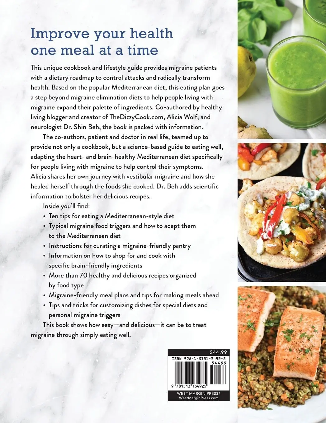 Rückseite: 9781513134925 | The Mediterranean Migraine Diet | Alicia Wolf (u. a.) | Buch | 2022