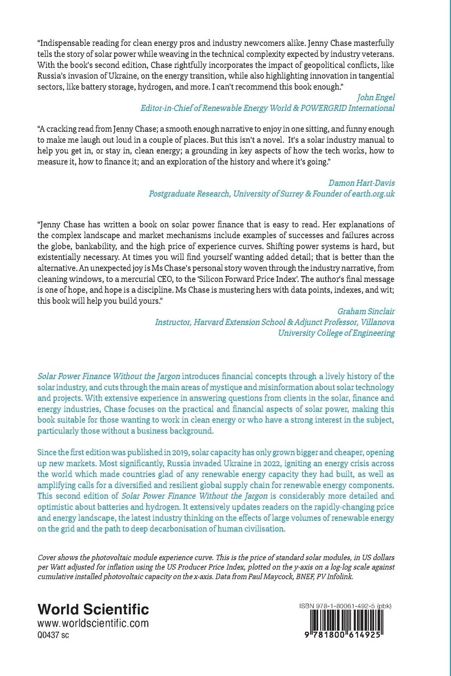 Rückseite: 9781800614925 | SOLAR POWER FIN WITHOUT..(2ND ED) | Jenny Chase | Taschenbuch | 2023