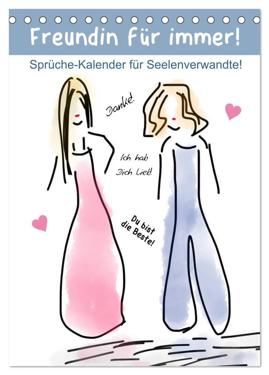 Cover: 9783516384925 | Freundin für immer! Sprüche-Kalender für Seelenverwandte!...