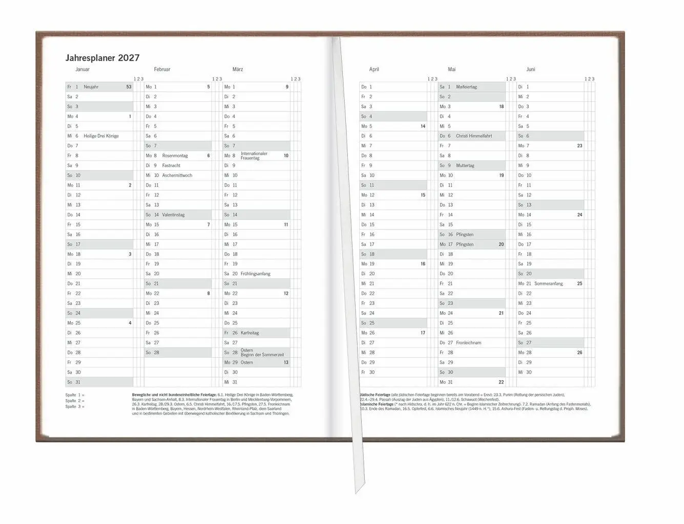 Bild: 9783756414925 | Terminer A6, Leinen sand 2027 | Heye | Buch | Bürokalender Heye | 2027