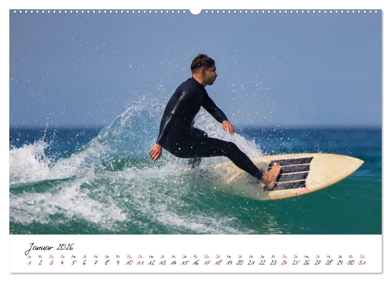 Bild: 9783457565025 | Surfen in der Bretagne (Wandkalender 2026 DIN A2 quer), CALVENDO...
