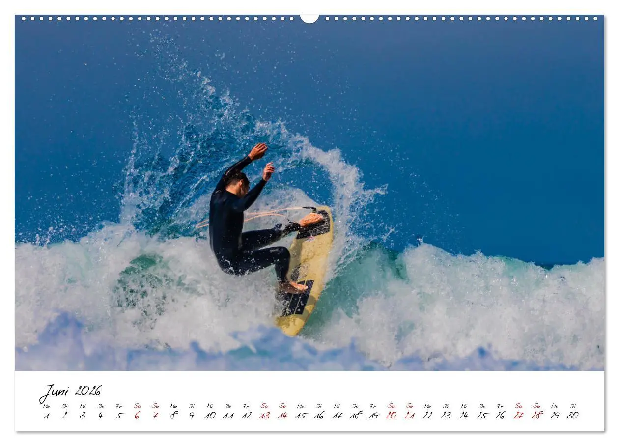 Bild: 9783457565025 | Surfen in der Bretagne (Wandkalender 2026 DIN A2 quer), CALVENDO...
