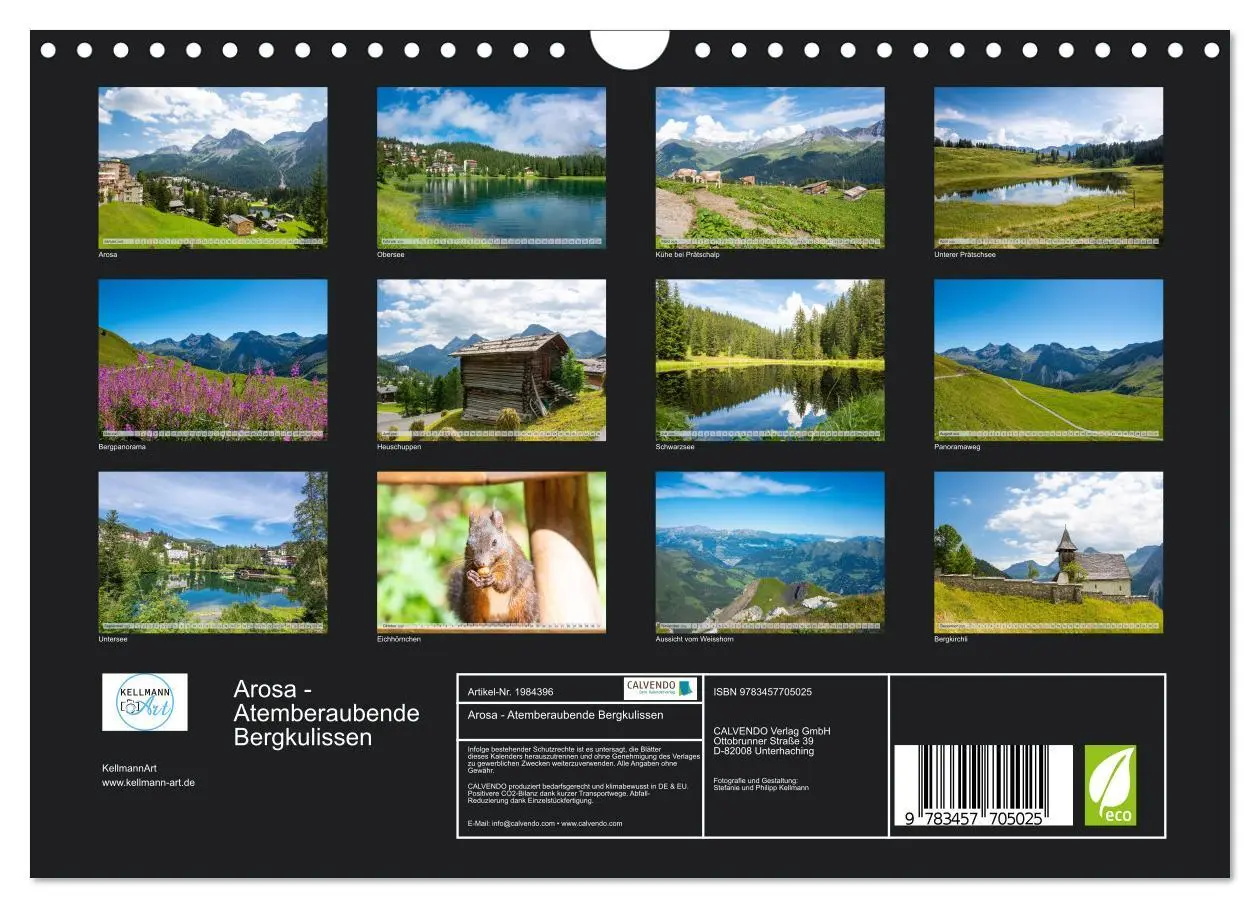 Bild: 9783457705025 | Arosa - Atemberaubende Bergkulissen (Wandkalender 2026 DIN A4...