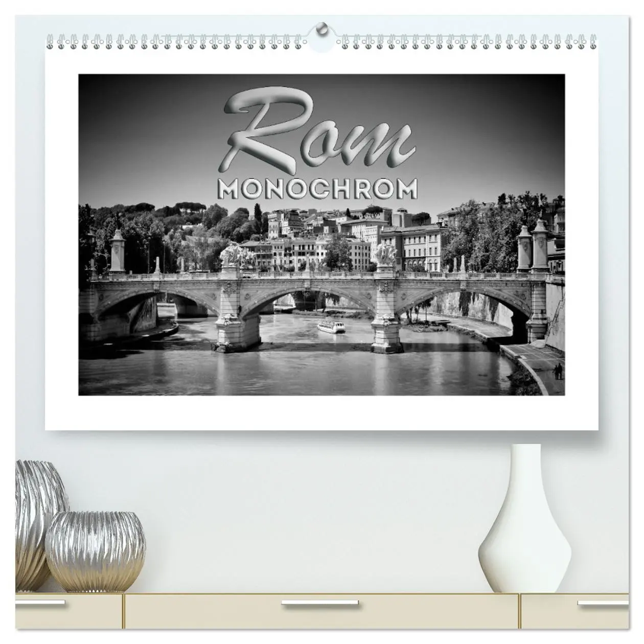 Cover: 9783516035025 | ROM Monochrom (hochwertiger Premium Wandkalender 2026 DIN A2 quer),...