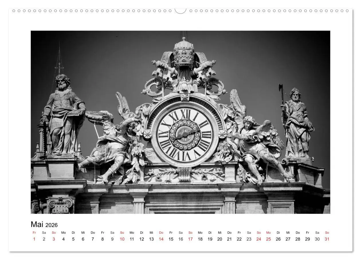 Bild: 9783516035025 | ROM Monochrom (hochwertiger Premium Wandkalender 2026 DIN A2 quer),...
