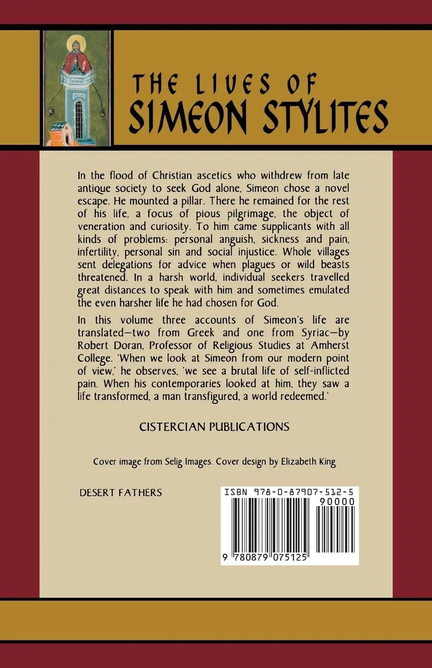 Rückseite: 9780879075125 | Lives of Simeon Stylites | Robert Doran | Taschenbuch | Englisch
