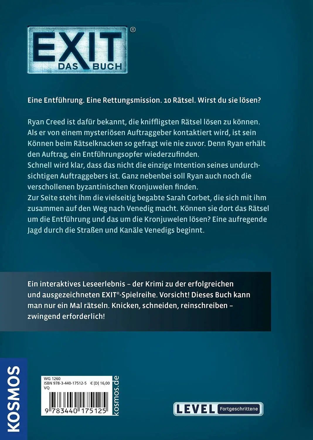 Bild: 9783440175125 | EXIT® - Das Buch: Der Löwe von San Marco | Ryan Creeds 2. Fall | Buch