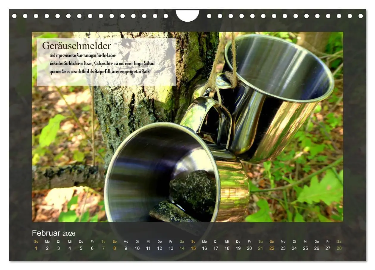 Bild: 9783457935125 | Outdoor-Survival-Kalender (Wandkalender 2026 DIN A4 quer), CALVENDO...