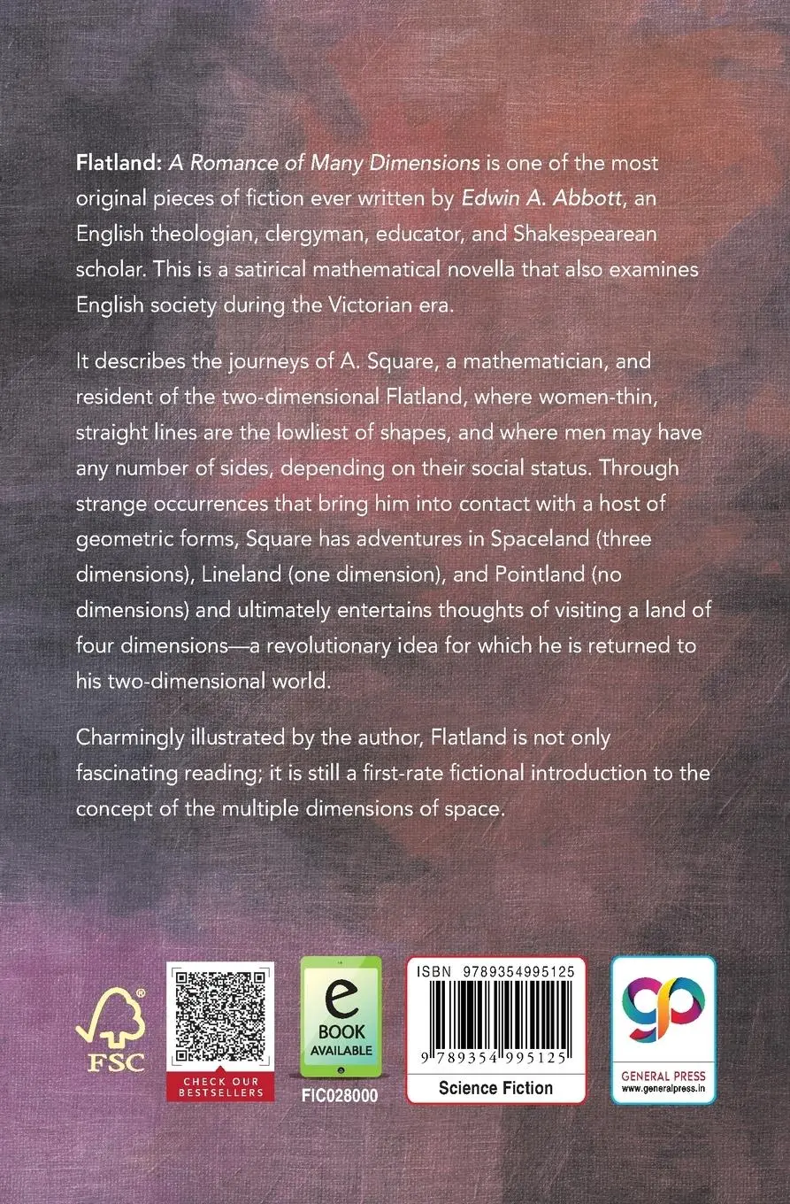 Rückseite: 9789354995125 | Flatland | A Romance of Many Dimensions (General Press) | Abbott