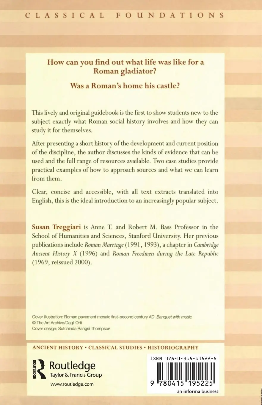Rückseite: 9780415195225 | Roman Social History | Susan Treggiari | Taschenbuch | Englisch | 2001