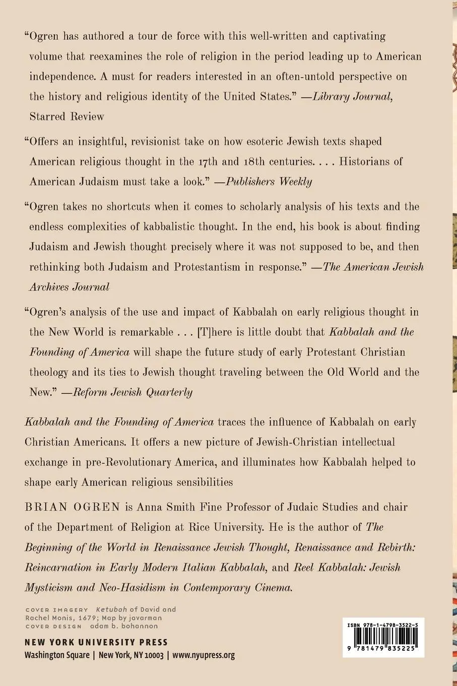 Rückseite: 9781479835225 | Kabbalah and the Founding of America | Brian Ogren | Taschenbuch