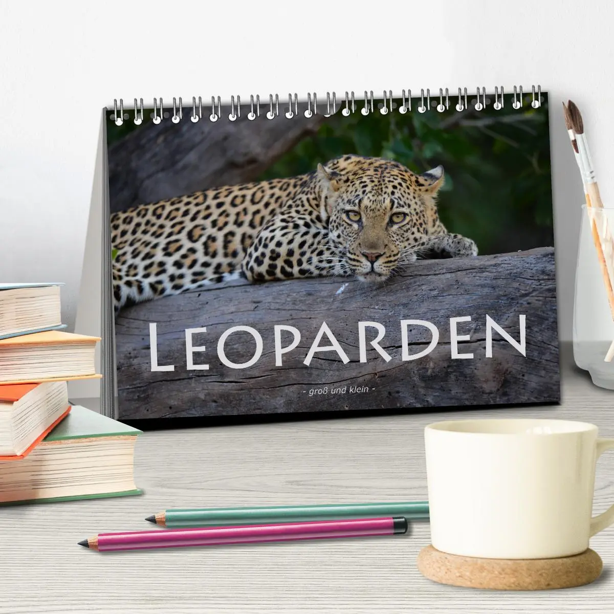 Bild: 9783457855225 | Leoparden - groß und klein (Tischkalender 2026 DIN A5 quer),...