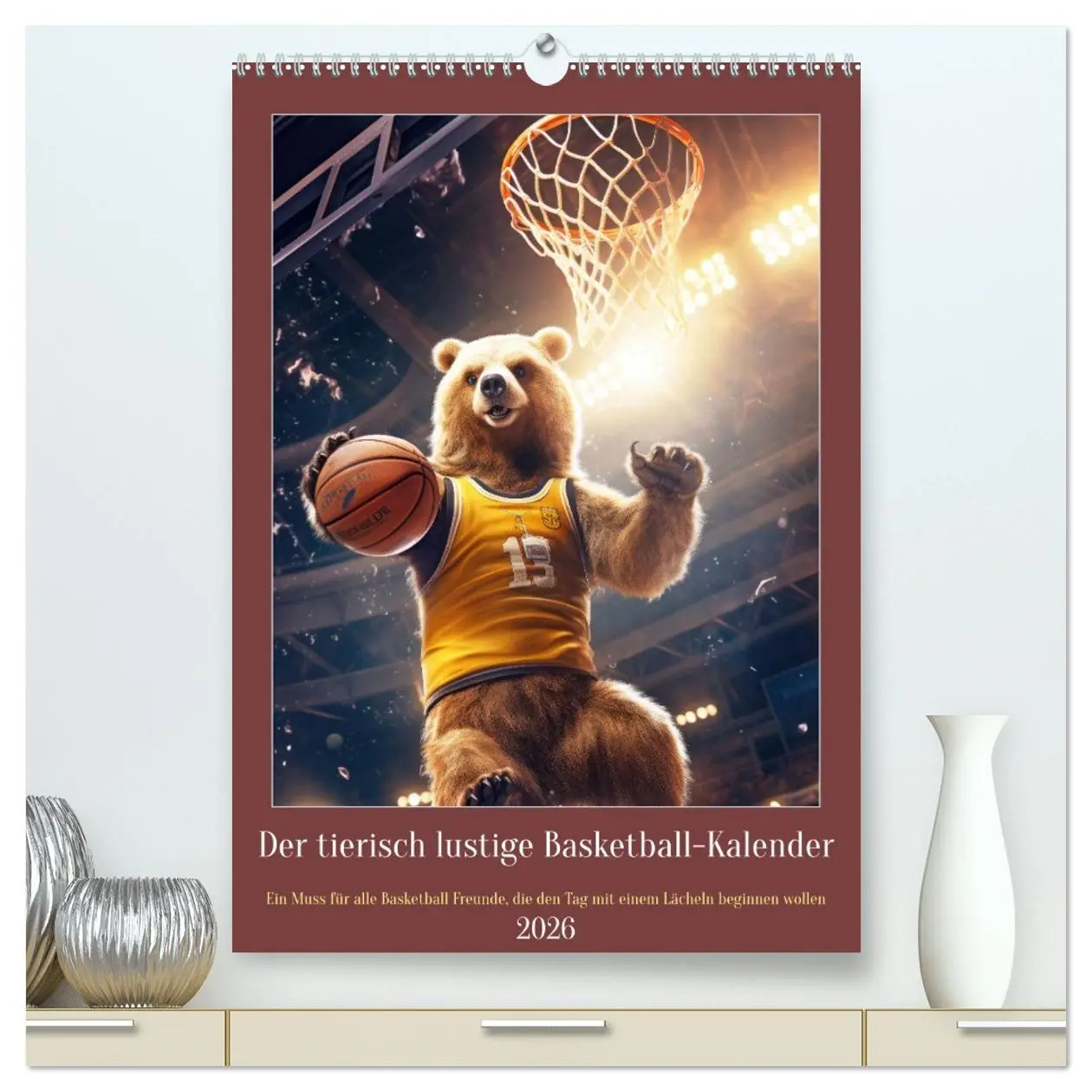Cover: 9783516255225 | Der tierisch lustige Basketball-Kalender (hochwertiger Premium...