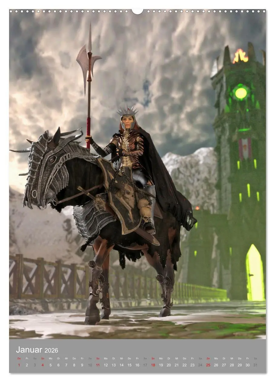 Bild: 9783516325225 | Fantasy Kriegerinnen (hochwertiger Premium Wandkalender 2026 DIN A2...