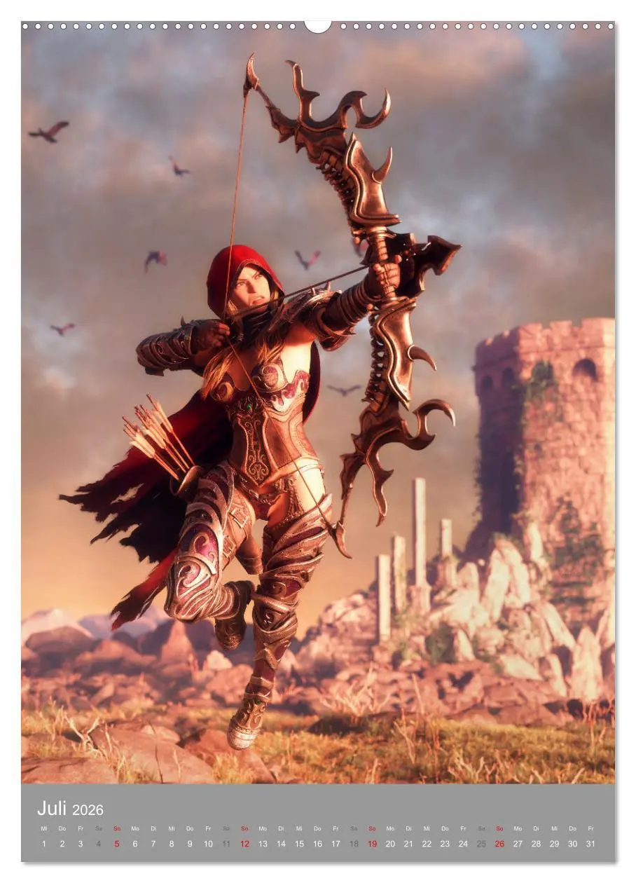 Bild: 9783516325225 | Fantasy Kriegerinnen (hochwertiger Premium Wandkalender 2026 DIN A2...