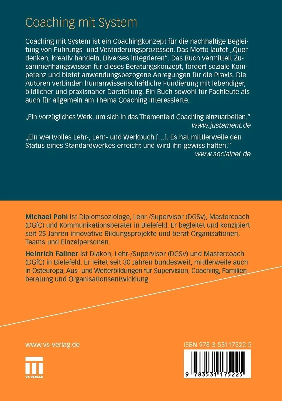 Rückseite: 9783531175225 | Coaching mit System | Die Kunst nachhaltiger Beratung | Taschenbuch