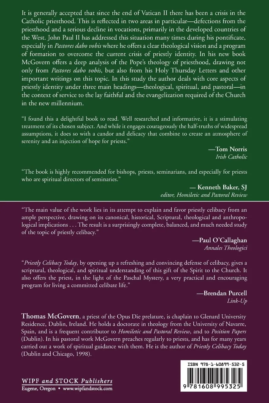 Rückseite: 9781608995325 | Priestly Identity | Thomas J. McGovern | Taschenbuch | Englisch | 2010