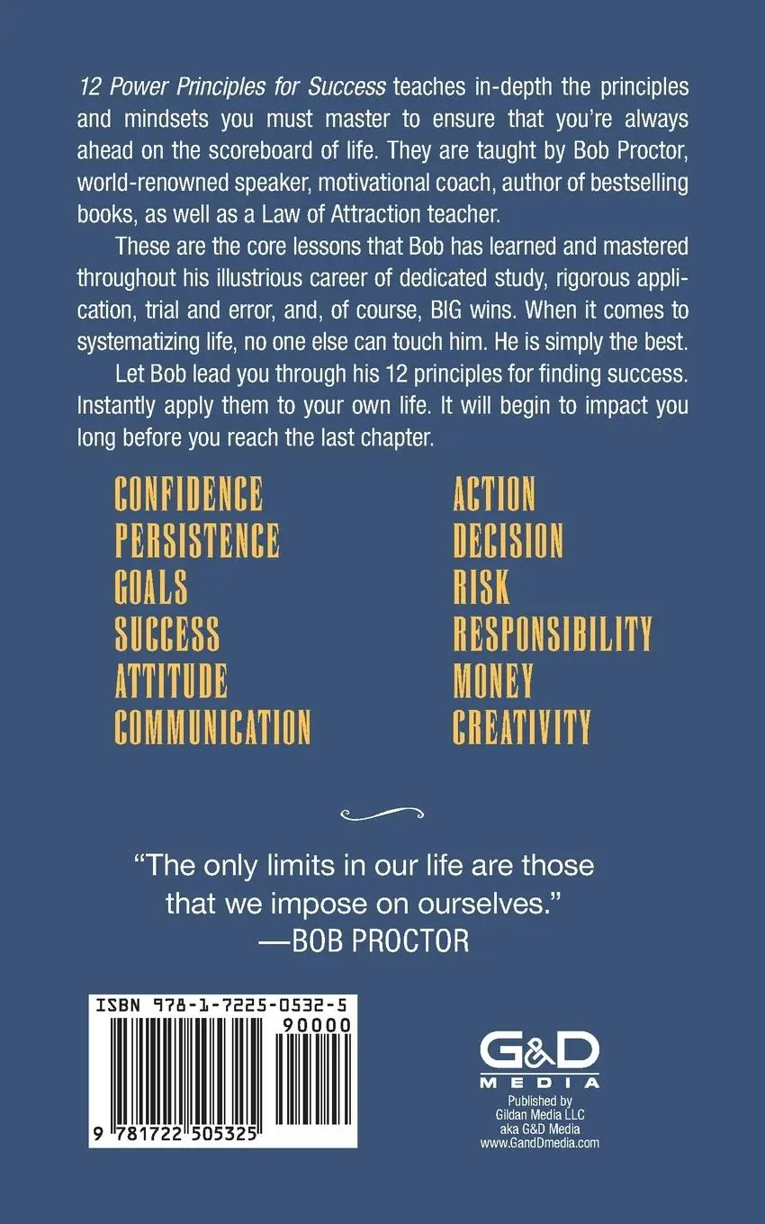 Rückseite: 9781722505325 | 12 Power Principles for Success | Bob Proctor | Taschenbuch | Englisch