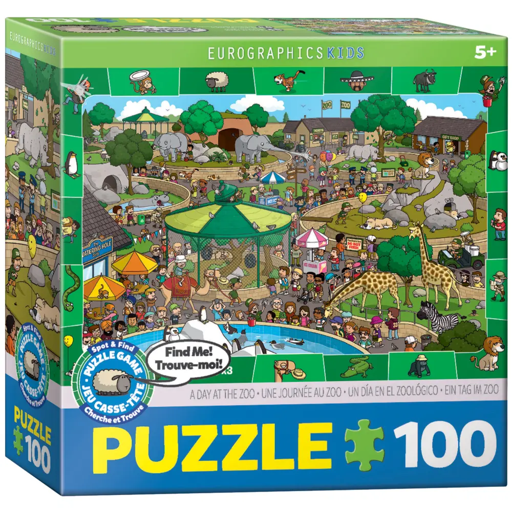 Cover: 628136005425 | Ein Tag im Zoo - Suchen &amp; Finden (Puzzle) | Spiel | In Spielebox