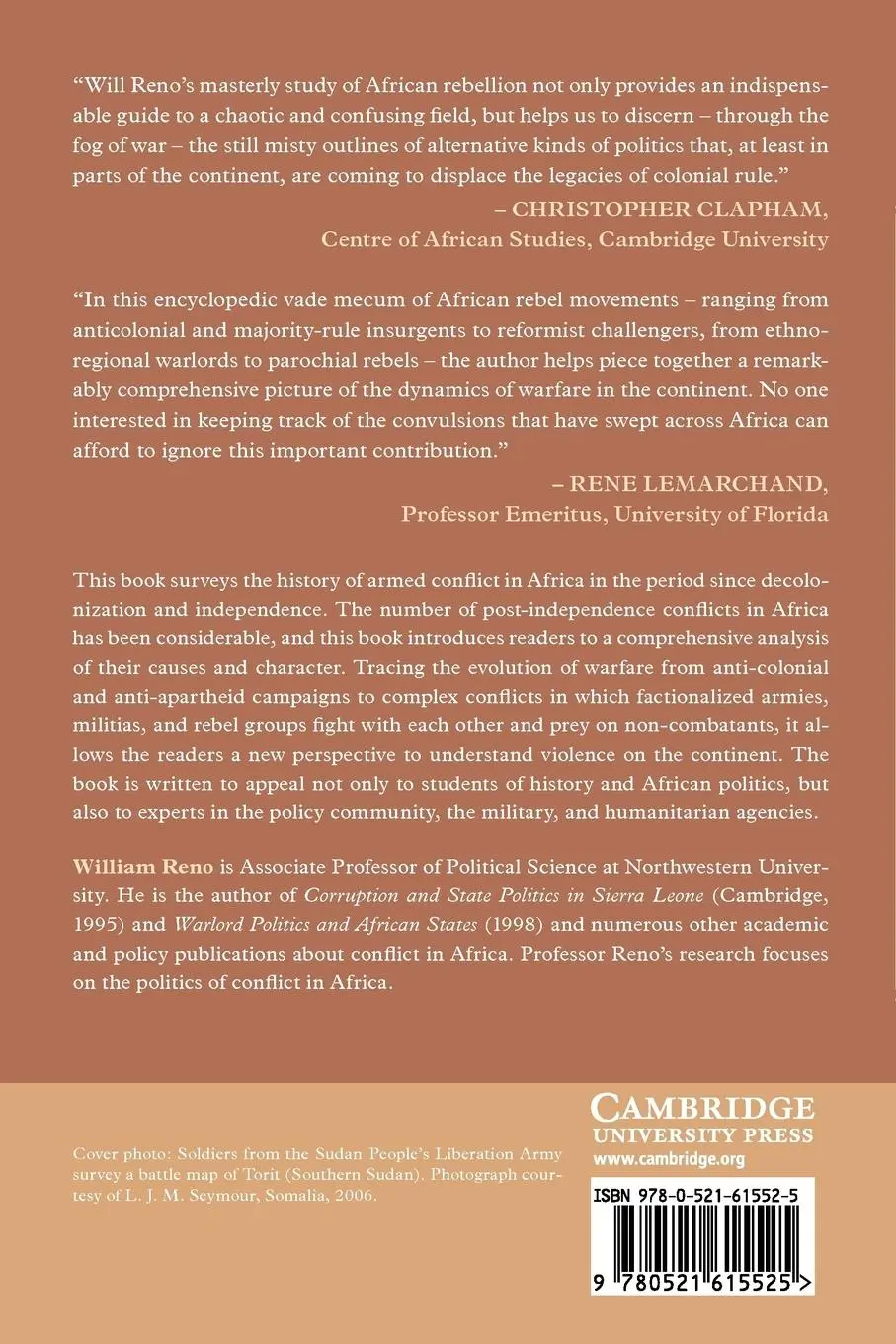 Rückseite: 9780521615525 | Warfare in Independent Africa | William Reno | Taschenbuch | Englisch
