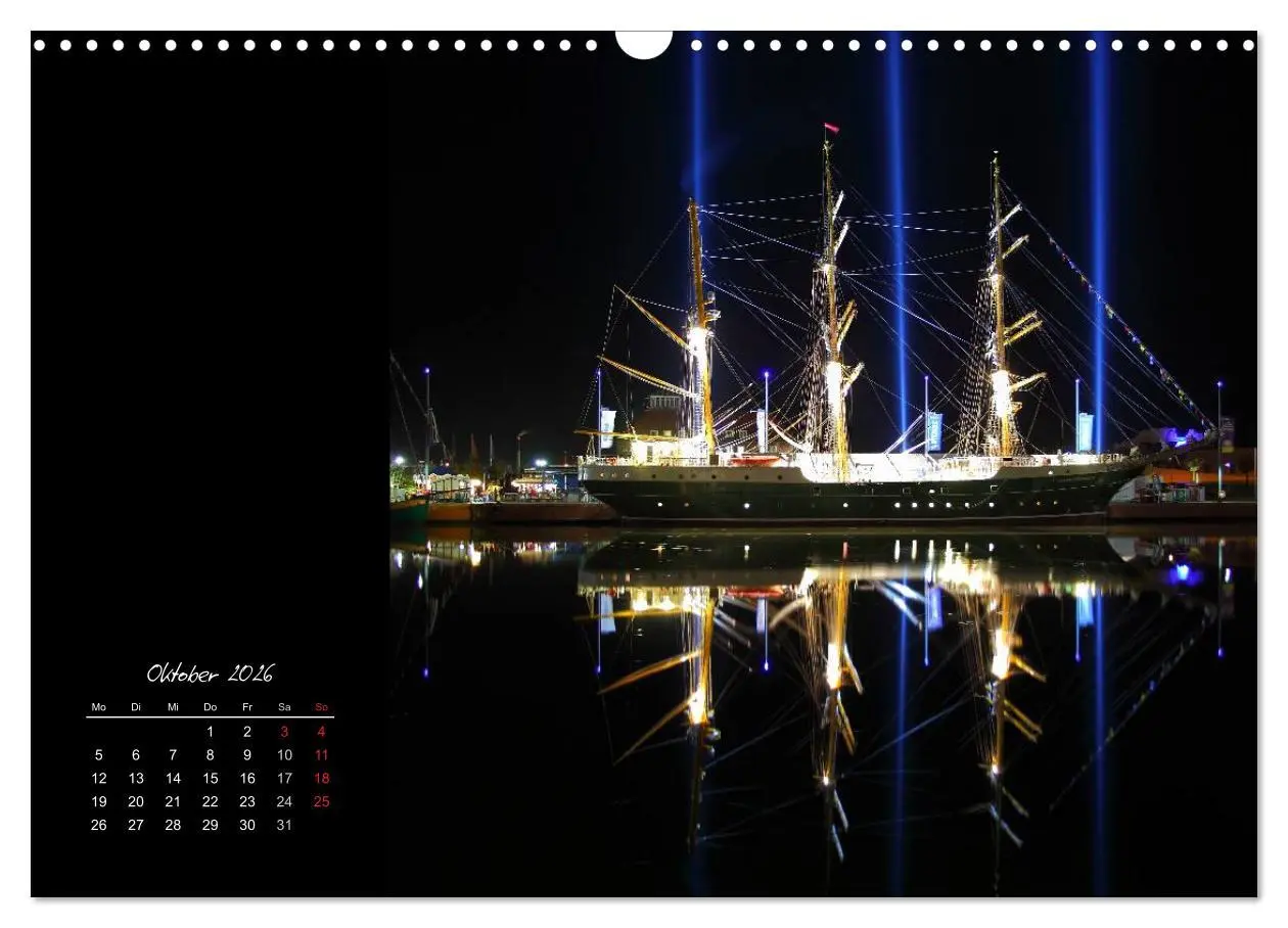 Bild: 9783516225525 | Bremerhaven Nights (Wandkalender 2026 DIN A3 quer), CALVENDO...