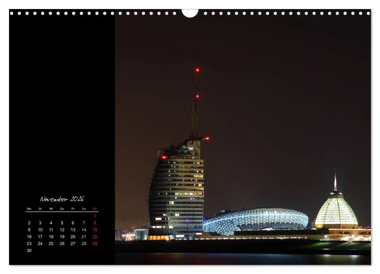 Bild: 9783516225525 | Bremerhaven Nights (Wandkalender 2026 DIN A3 quer), CALVENDO...