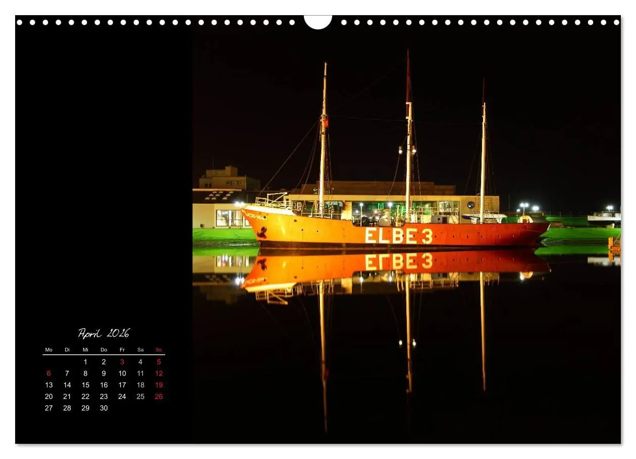 Bild: 9783516225525 | Bremerhaven Nights (Wandkalender 2026 DIN A3 quer), CALVENDO...